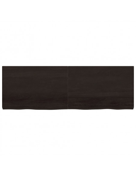 Piano Tavolo Marrone 180x60x(2-6) cm Rovere Massello Trattato