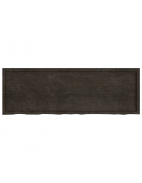 Piano Tavolo Marrone 180x60x(2-6) cm Rovere Massello Trattato