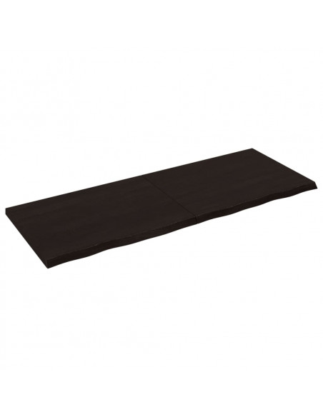 Piano Tavolo Marrone 160x60x(2-4) cm Rovere Massello Trattato