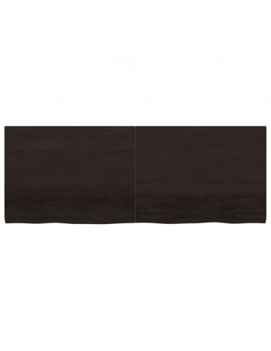 Piano Tavolo Marrone 160x60x(2-4) cm Rovere Massello Trattato