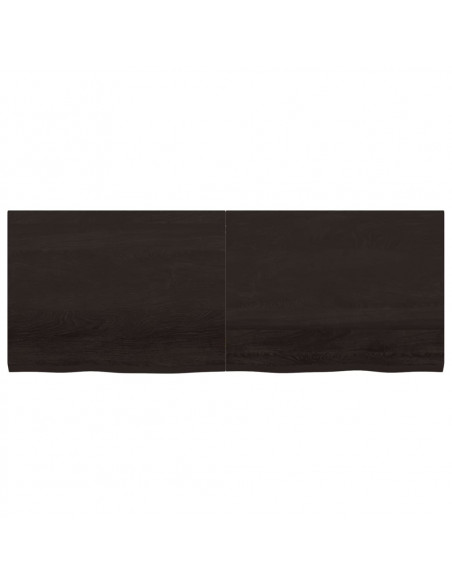 Piano Tavolo Marrone 160x60x(2-4) cm Rovere Massello Trattato