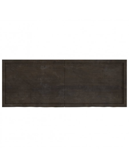 Piano Tavolo Marrone 160x60x(2-4) cm Rovere Massello Trattato