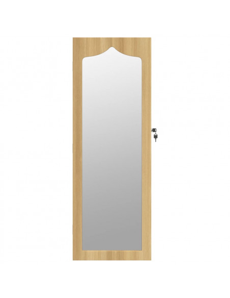Armadio Portagioie con Specchio a Muro 37,5x10x106 cm