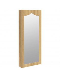 Armadio Portagioie con Specchio a Muro 37,5x10x90 cm 2