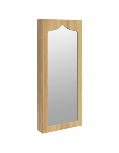 Armadio Portagioie con Specchio a Muro 37,5x10x90 cm
