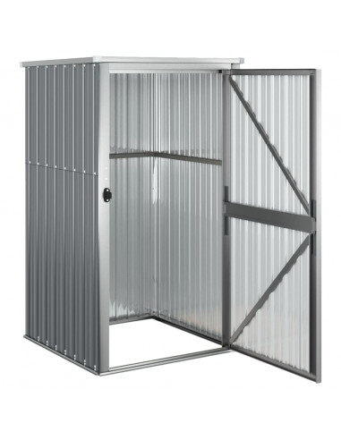 Capanno per Attrezzi Grigio 88x89x161 cm in Acciaio Zincato