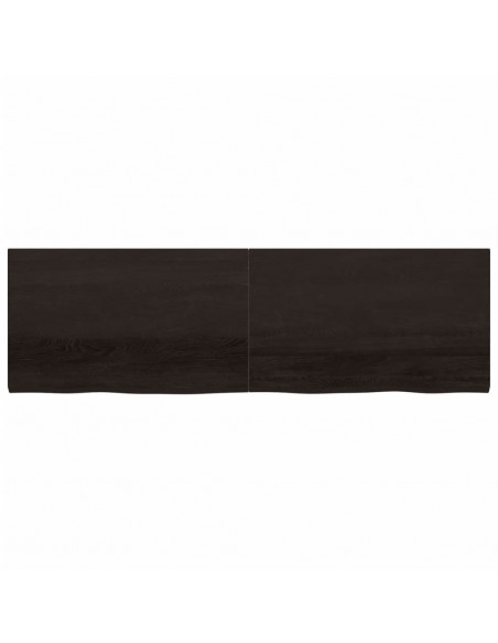 Piano Tavolo Marrone 200x60x(2-4) cm Rovere Massello Trattato