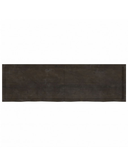 Piano Tavolo Marrone 200x60x(2-4) cm Rovere Massello Trattato