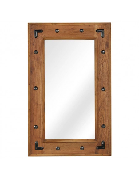 Specchio in Legno Massello di Acacia 50x80 cm