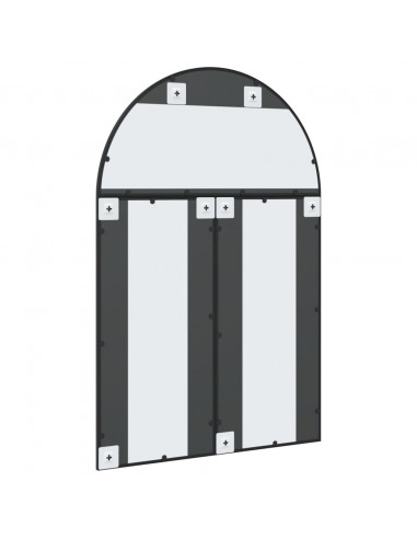 Specchio da Parete Nero 80x120 cm Arco in Ferro