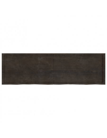 Piano Tavolo Marrone 200x60x(2-6) cm Rovere Massello Trattato