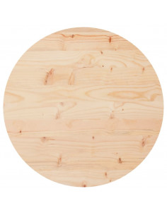 Piano Tavolo Rotondo Ø50x3 cm in Legno Massello di Pino 2