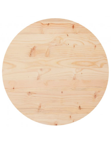 Piano Tavolo Rotondo Ø50x3 cm in Legno Massello di Pino
