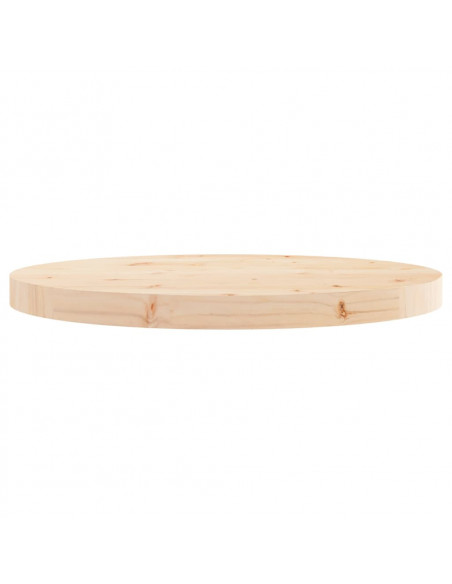 Piano Tavolo Rotondo Ø50x3 cm in Legno Massello di Pino
