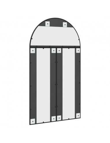 Specchio da Parete Nero 80x140 cm Arco in Ferro