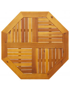 Piano per Tavolo 80x80x2,2 cm Ottagonale Legno Massello Acacia 2