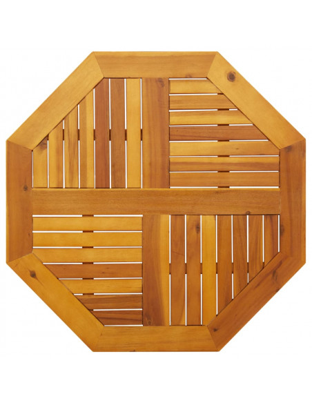 Piano per Tavolo 80x80x2,2 cm Ottagonale Legno Massello Acacia