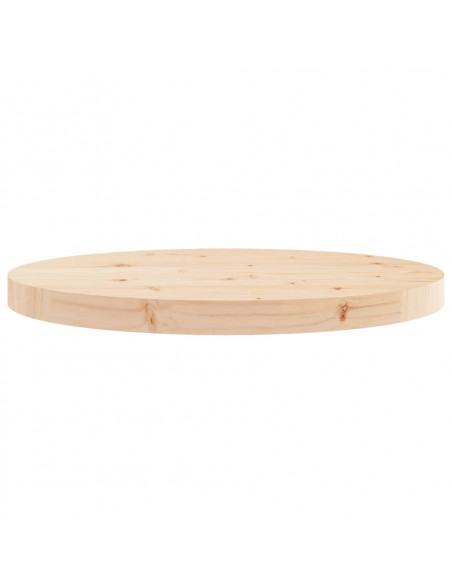 Piano Tavolo Rotondo Ø50x3 cm in Legno Massello di Pino