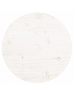 Piano Tavolo Rotondo Bianco Ø30x3 cm in Legno Massello di Pino 2