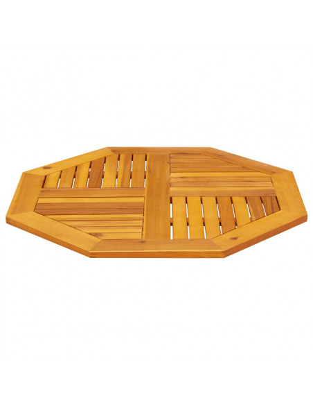 Piano per Tavolo 80x80x2,2 cm Ottagonale Legno Massello Acacia