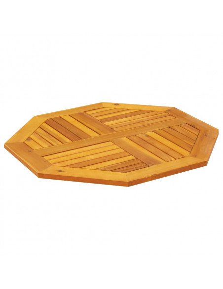 Piano per Tavolo 80x80x2,2 cm Ottagonale Legno Massello Acacia
