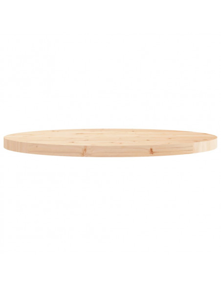 Piano Tavolo Rotondo Ø80x3 cm in Legno Massello di Pino