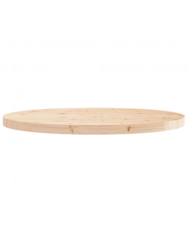 Piano Tavolo Rotondo Ø80x3 cm in Legno Massello di Pino