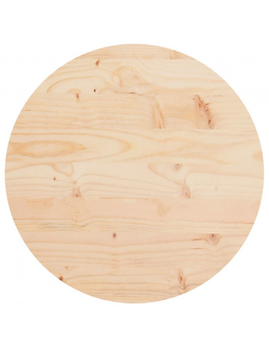 Piano Tavolo Rotondo Ø40x3 cm in Legno Massello di Pino