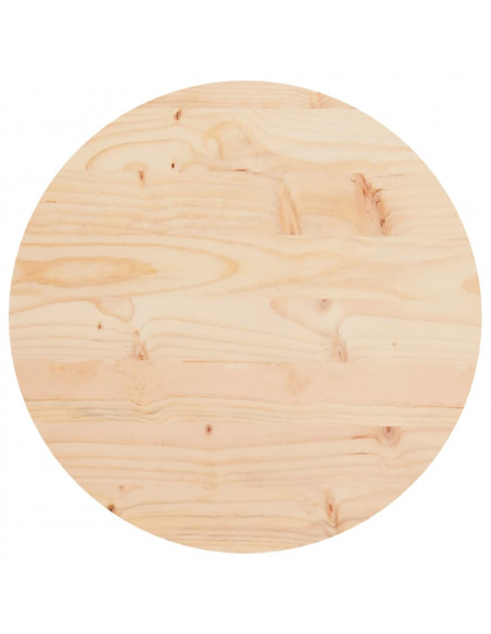 Piano Tavolo Rotondo Ø40x3 cm in Legno Massello di Pino