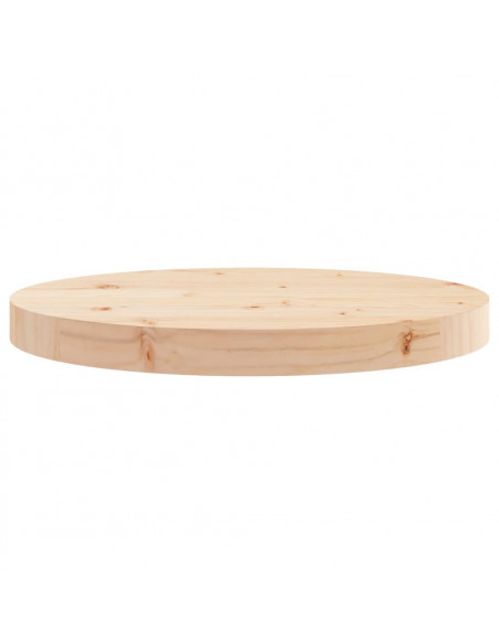 Piano Tavolo Rotondo Ø40x3 cm in Legno Massello di Pino