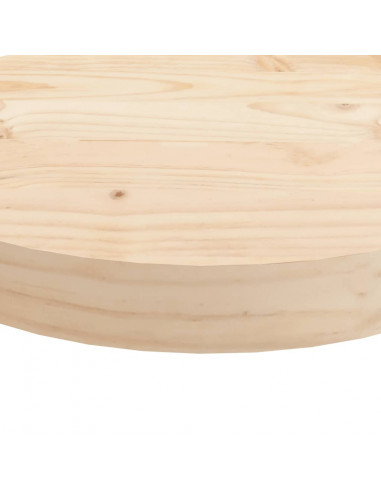 Piano Tavolo Rotondo Ø40x3 cm in Legno Massello di Pino