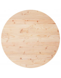 Piano Tavolo Rotondo Ø70x3 cm in Legno Massello di Pino 2