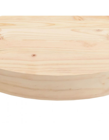 Piano Tavolo Rotondo Ø70x3 cm in Legno Massello di Pino