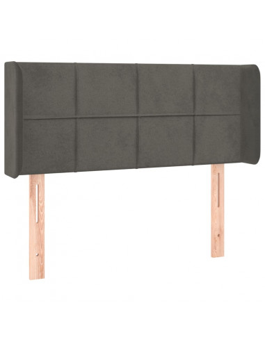 Testiera ad Orecchio Grigio Scuro 103x16x78/88 cm in Velluto