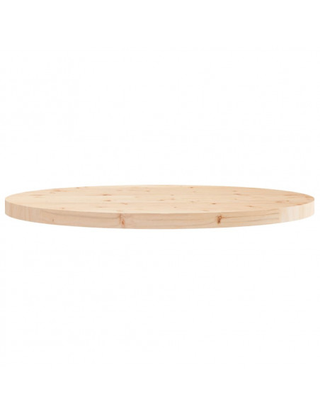 Piano Tavolo Rotondo Ø90x3 cm in Legno Massello di Pino