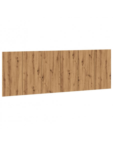 Testiera a Parete Legno Artigianale 240x1,5x80 cm in Truciolato
