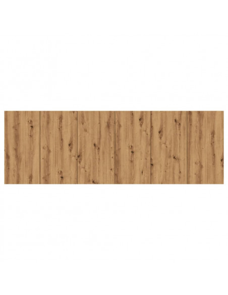Testiera a Parete Legno Artigianale 240x1,5x80 cm in Truciolato