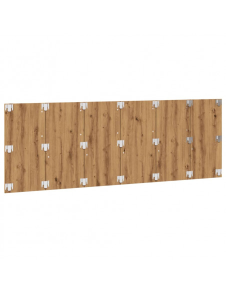Testiera a Parete Legno Artigianale 240x1,5x80 cm in Truciolato