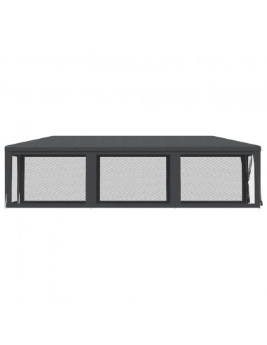 Tenda per Feste con 8 Pareti in Rete Antracite 3x9 m in HDPE