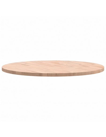 Piano per Tavolo Ø80x2,5 cm Rotondo in Legno Massello di Faggio