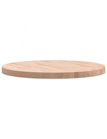 Piano per Tavolo Ø70x4 cm Rotondo in Legno Massello di Faggio