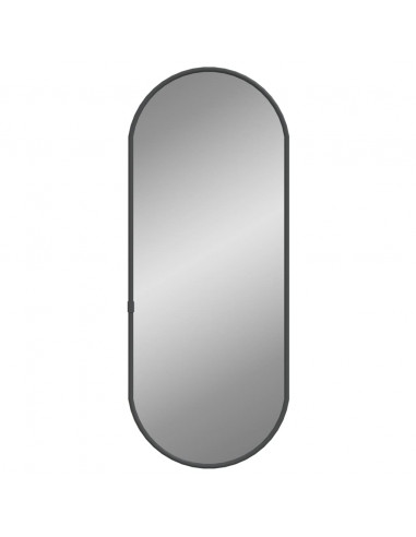 Specchio da Parete Nero 50x20 cm Ovale