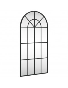 Specchio da Parete Nero 40x80 cm Arco in Ferro 2