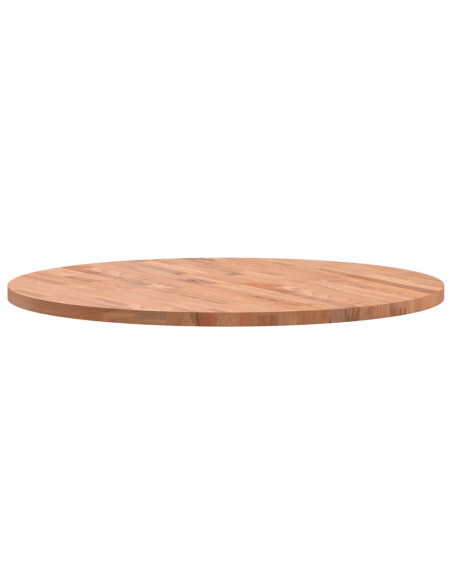 Piano per Tavolo Ø80x2,5 cm Rotondo in Legno Massello di Faggio