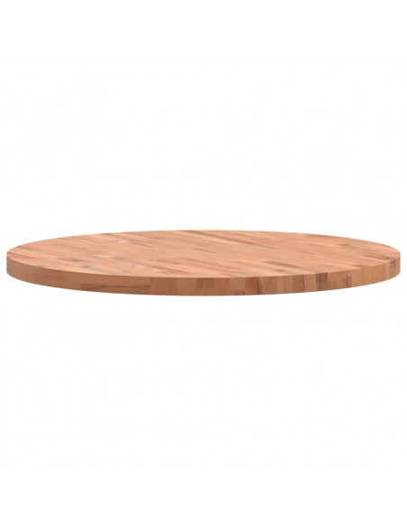 Piano per Tavolo Ø90x4 cm Rotondo in Legno Massello di Faggio