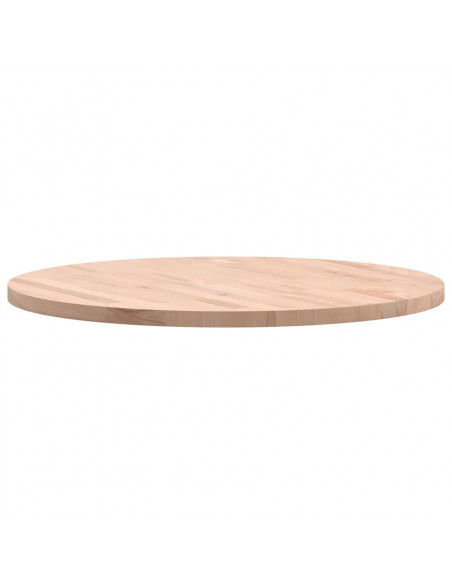 Piano per Tavolo Ø70x2,5 cm Rotondo in Legno Massello di Faggio