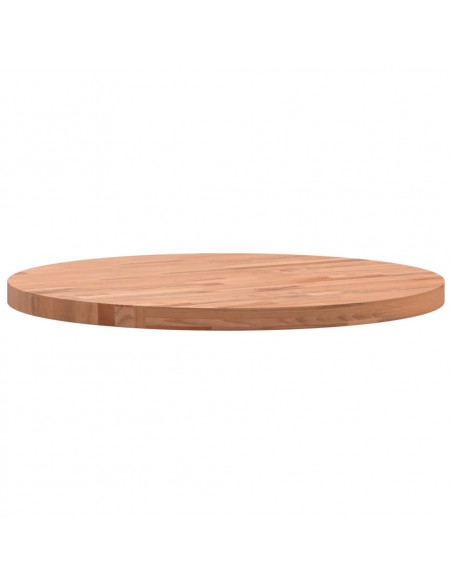 Piano per Tavolo Ø50x2,5 cm Rotondo in Legno Massello di Faggio