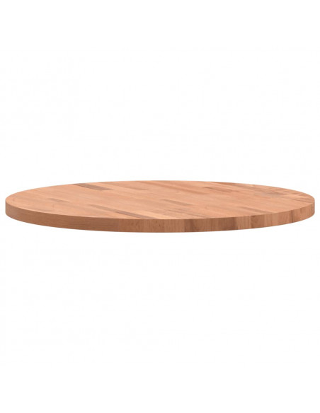 Piano per Tavolo Ø60x2,5 cm Rotondo in Legno Massello di Faggio