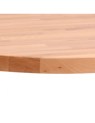 Piano per Tavolo Ø70x1,5 cm Rotondo in Legno Massello di Faggio