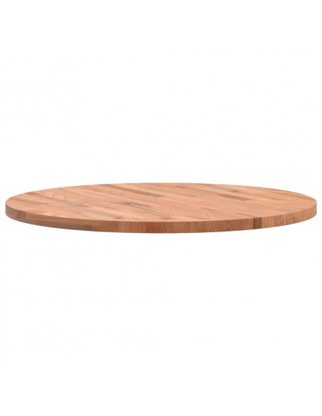 Piano per Tavolo Ø70x2,5 cm Rotondo in Legno Massello di Faggio
